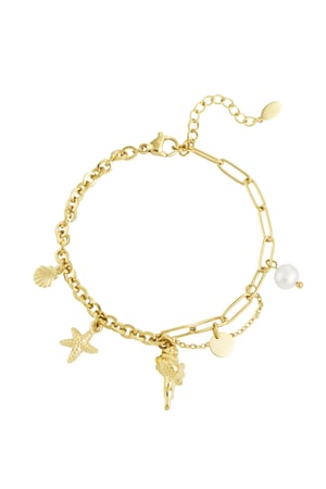 Link bracelet charms - Gold color h5 