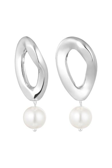 earrings asymmetrical with pearl h5 