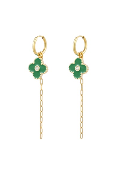 earrings wonderful clover - pink  h5 