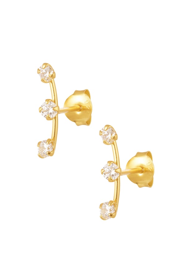 ear studs elegant stone - 925 