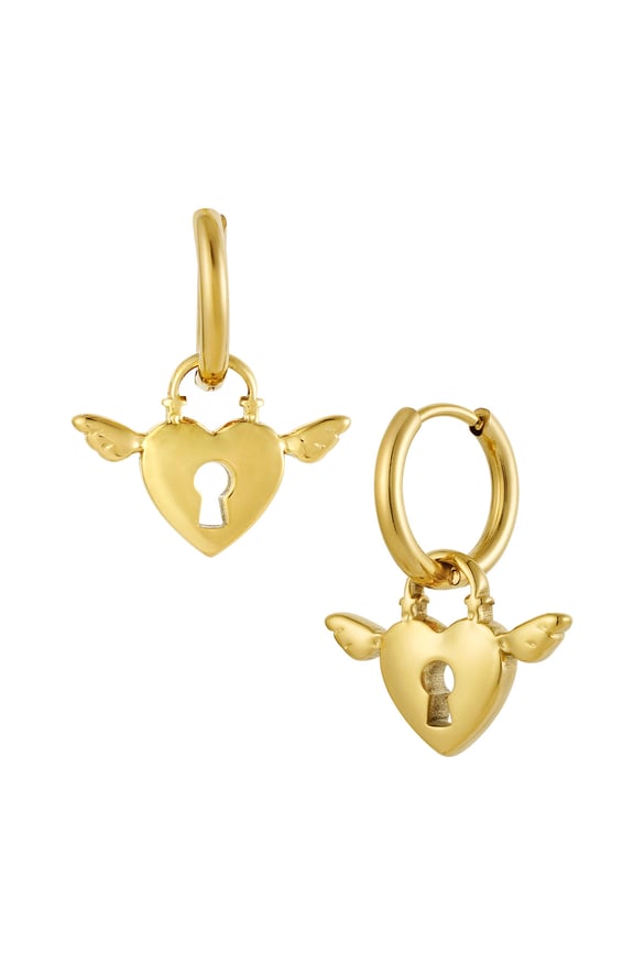 chiusura per orecchini con ali - colore oro 2