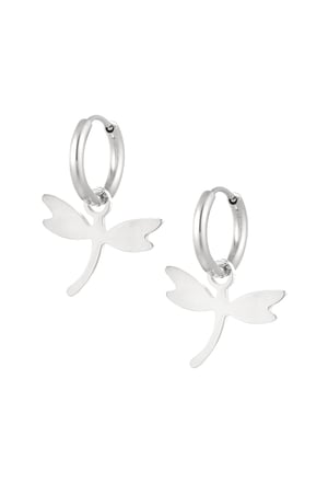 Earrings dragonfly - Silver Color color h5 