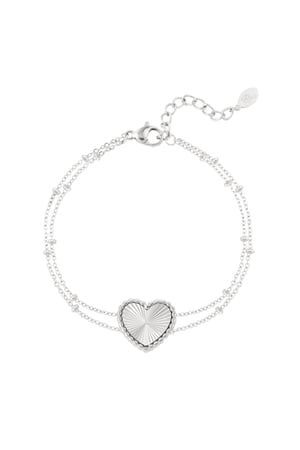 Bracelet balls with heart - Silver Color color h5 