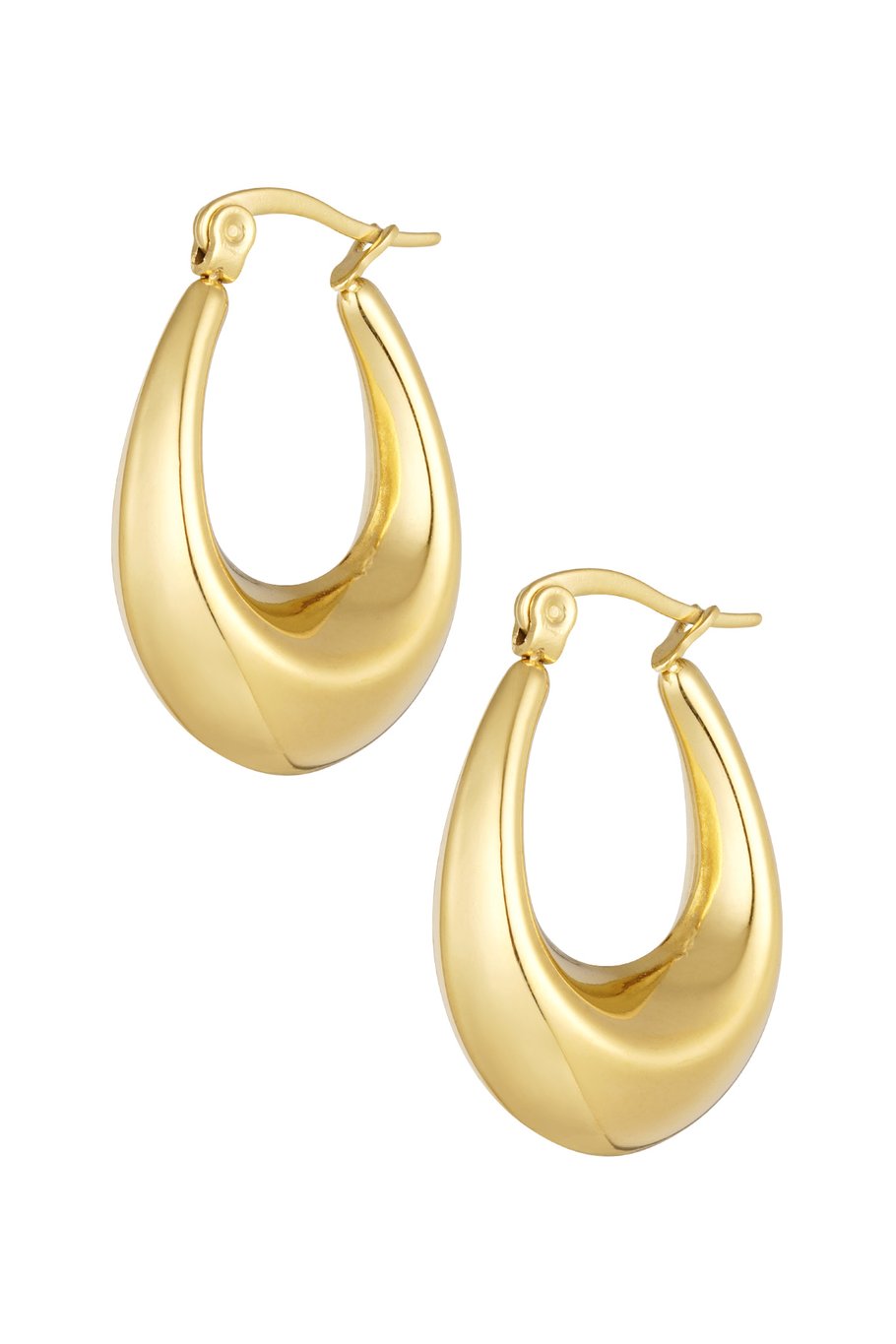 Earrings aesthetic elongated - Gold color 