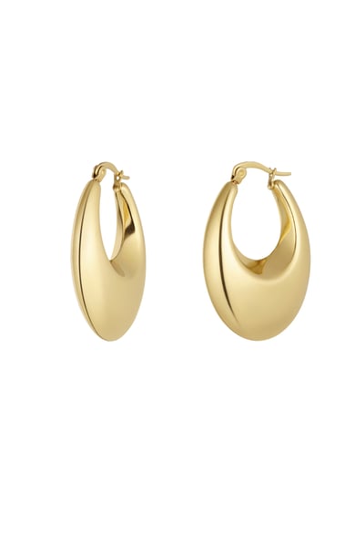 Earrings aesthetic elegant - Gold color h5 
