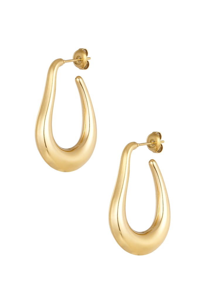 Earrings aesthetic drop - Gold color 