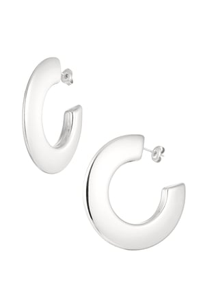 Earrings thick circle - Silver Color color h5 