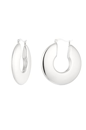 Earrings mega circle - Silver Color color h5 