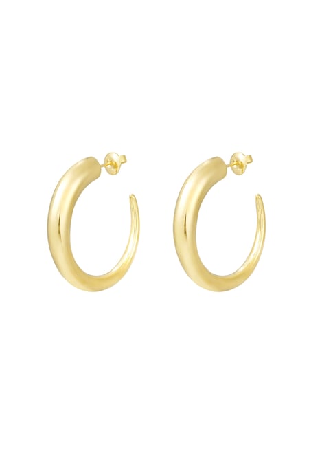 Earrings round - Gold color 2