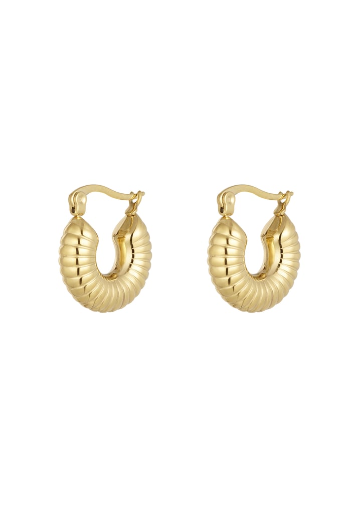 Earrings aesthetic round small - Gold color 