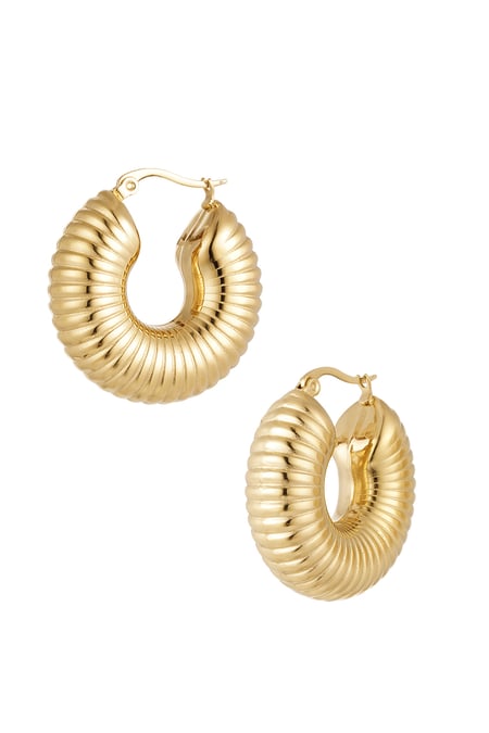 Earrings aesthetic round - Gold color 2