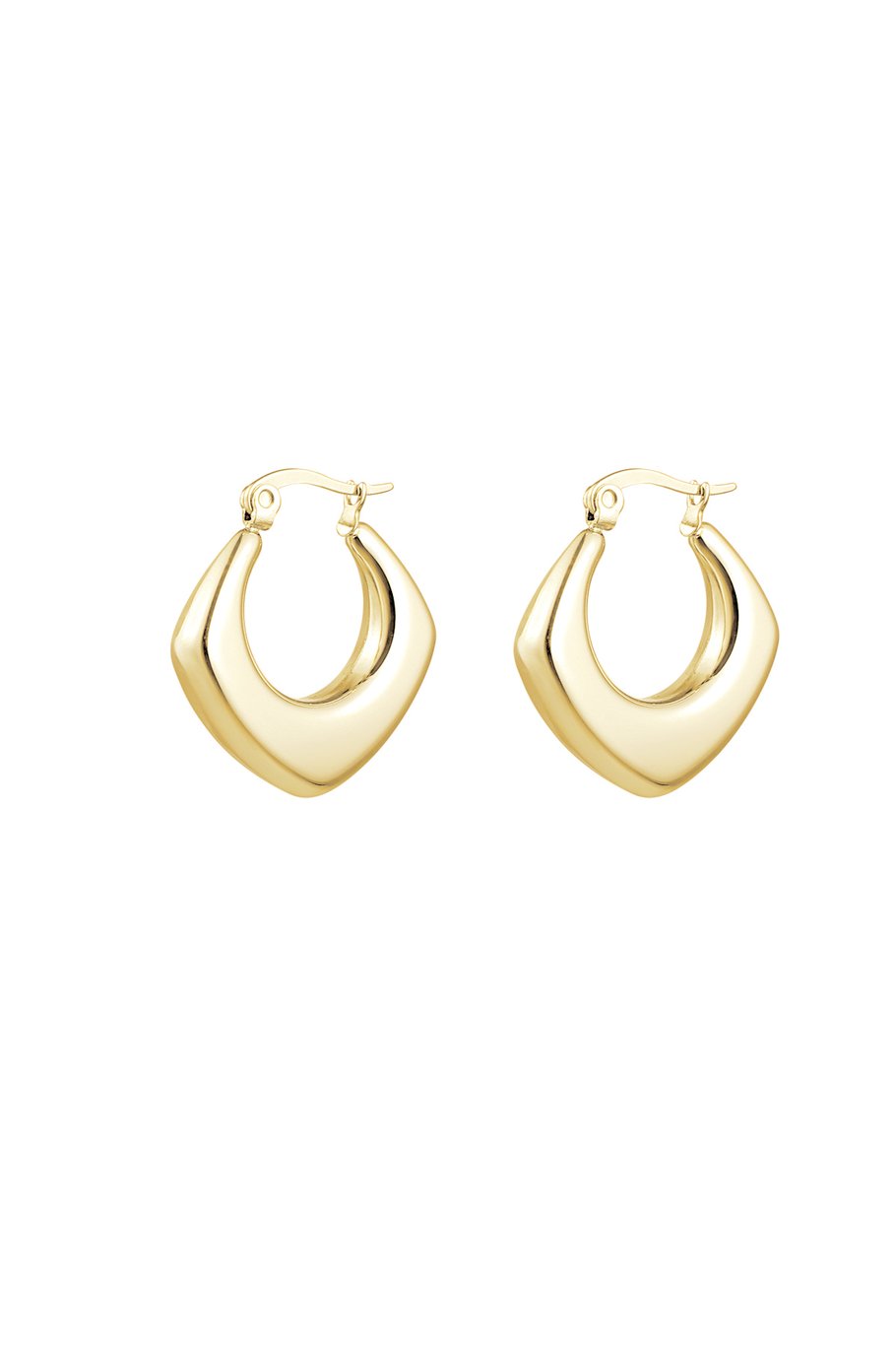 Small hoop earrings simple - Gold color 
