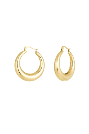 Earrings cute round - Gold color h5 