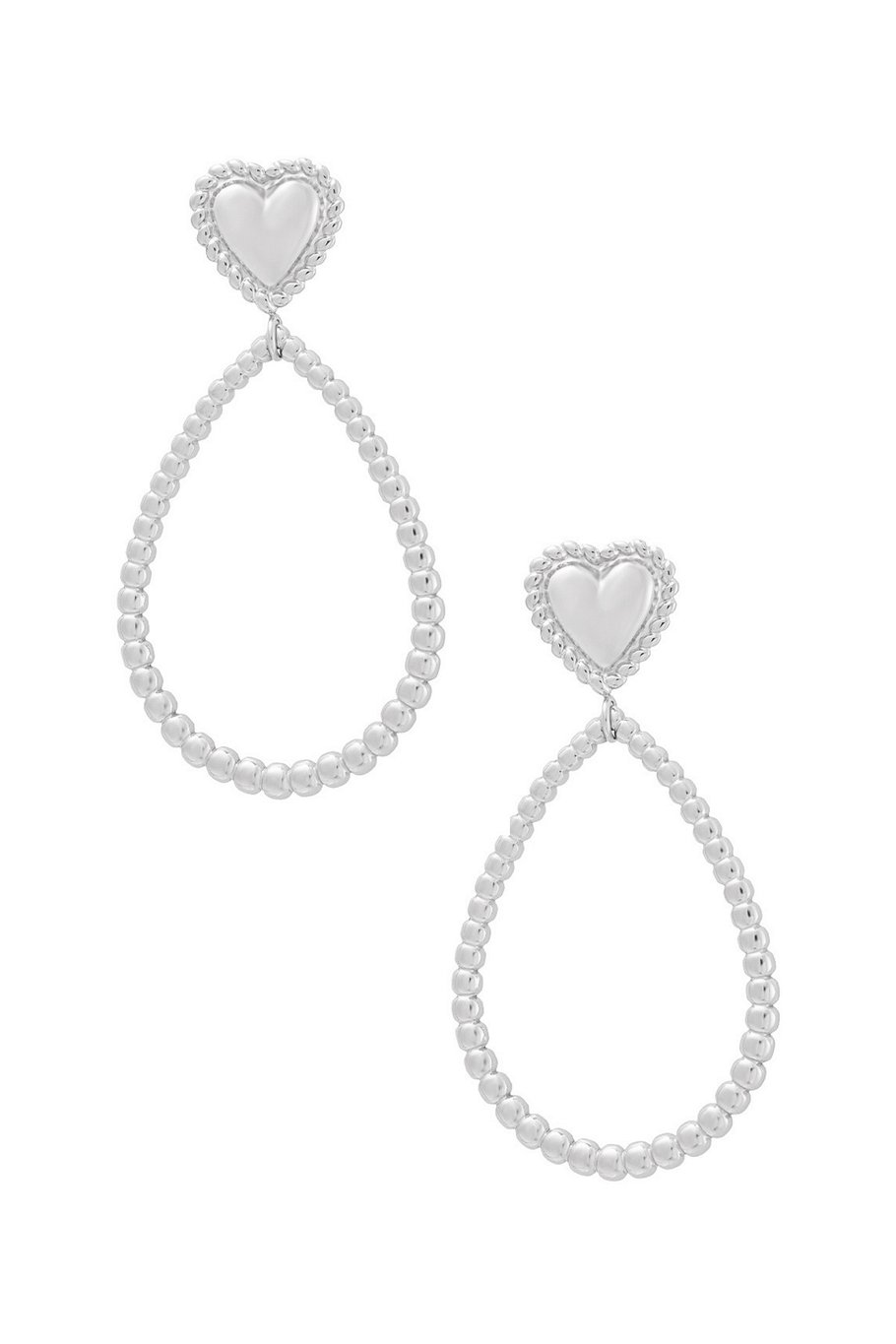 orecchini goccia con cuore - colore oro