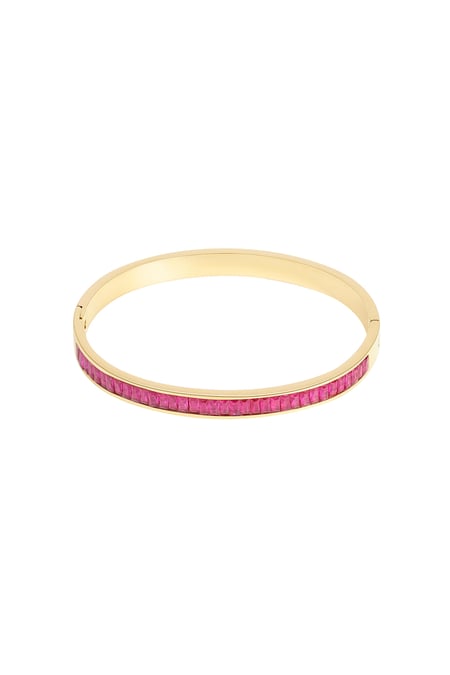 Bracciale alla schiava pietre - fucsia 2