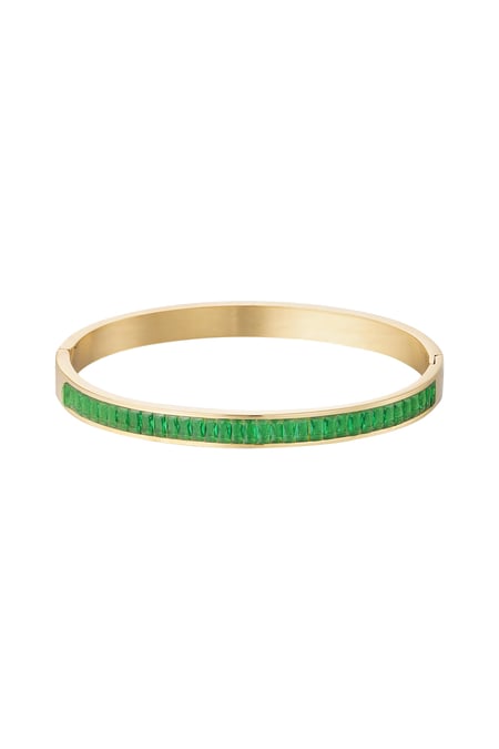 Bracelet esclave pierres - vert 2