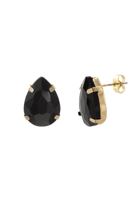 Ear studs stone - black 2