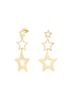 Earrings starry sky - Gold color h5 