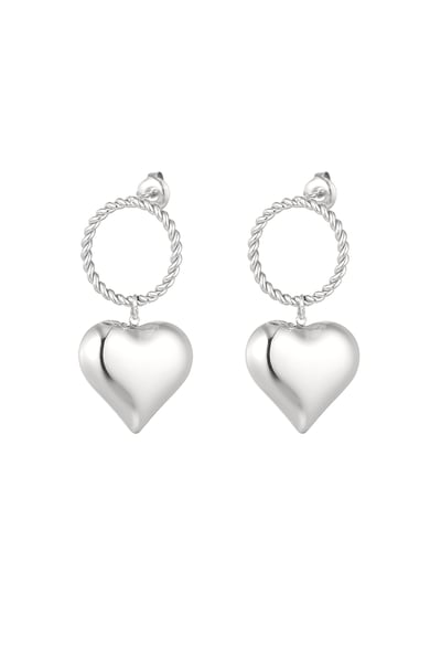 earrings round & heart h5 