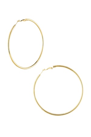 Basic hoops medium - Gold color h5 