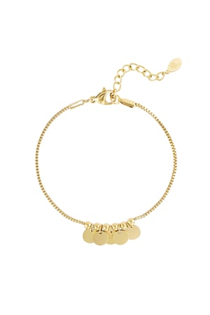 Bracelet hanging coins - Gold color h5 