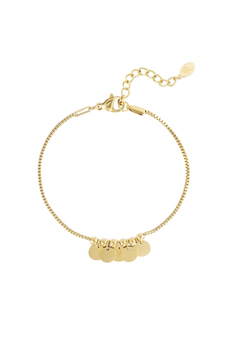 Armband hangende coins - Goud kleur