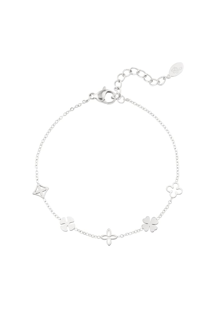 Bracelet five charms - Silver Color color 