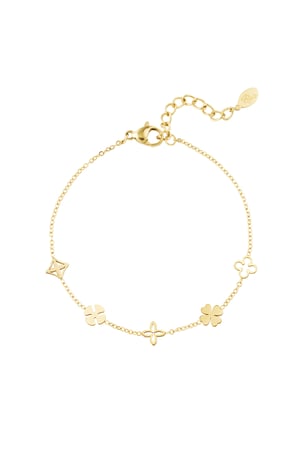 Bracelet five charms - Gold color h5 