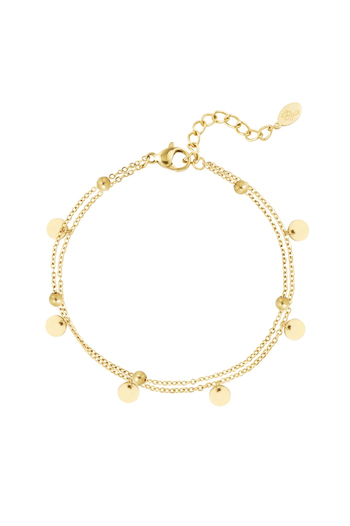 Double bracelet decoration - Gold color 