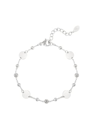 Round party bracelet with stones - Silver Color color h5 