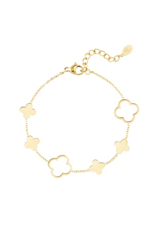 Bracelet clovers - Gold color h5 