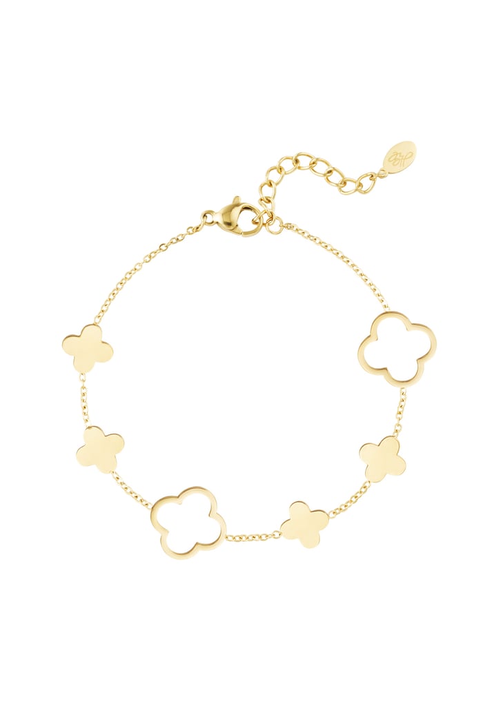 Bracelet clovers - Gold color 