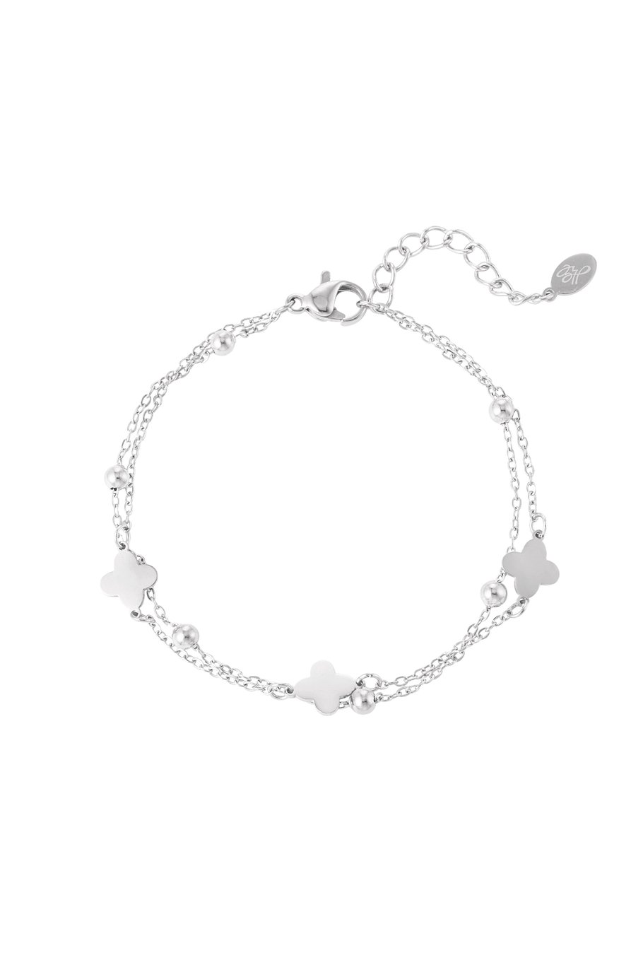 double bracelet clover/balls