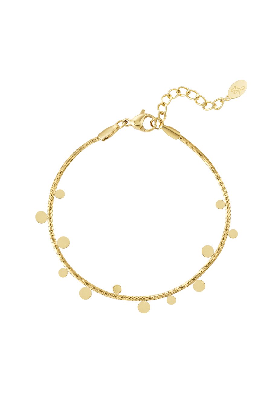 Bracelet circle party - Gold color 
