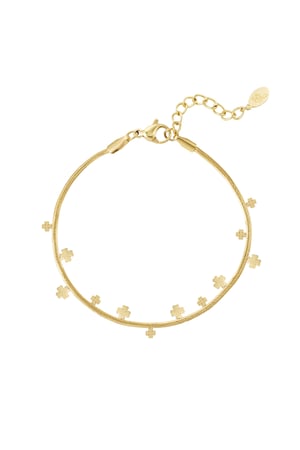 Bracelet clover party - Gold color h5 