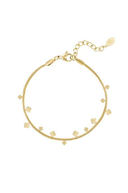 Bracelet clover party - Gold color 2