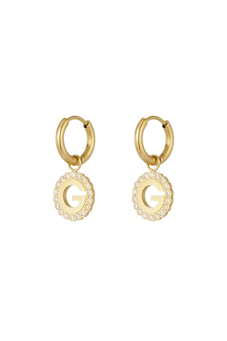 Earrings graceful G - Gold color