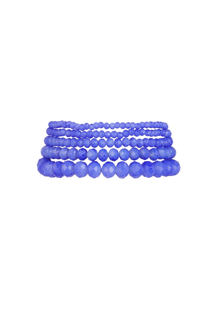 Set of 5 crystal bracelets ocean - cobalt 