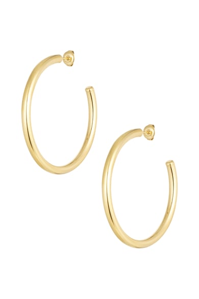 Earrings basic large - Silver Color color h5 