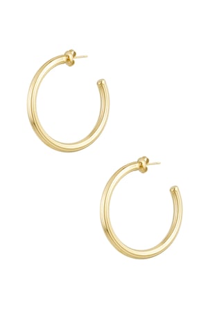 Classic earrings medium - Gold color h5 