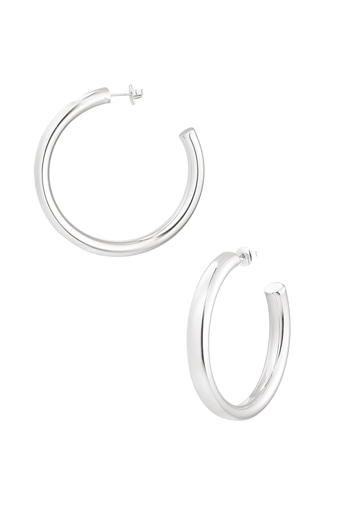 Earrings basic - Silver Color color 