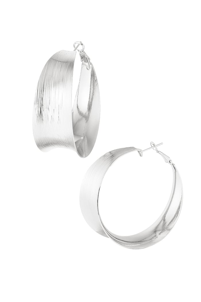 Holy hoop earrings - Silver Color color 