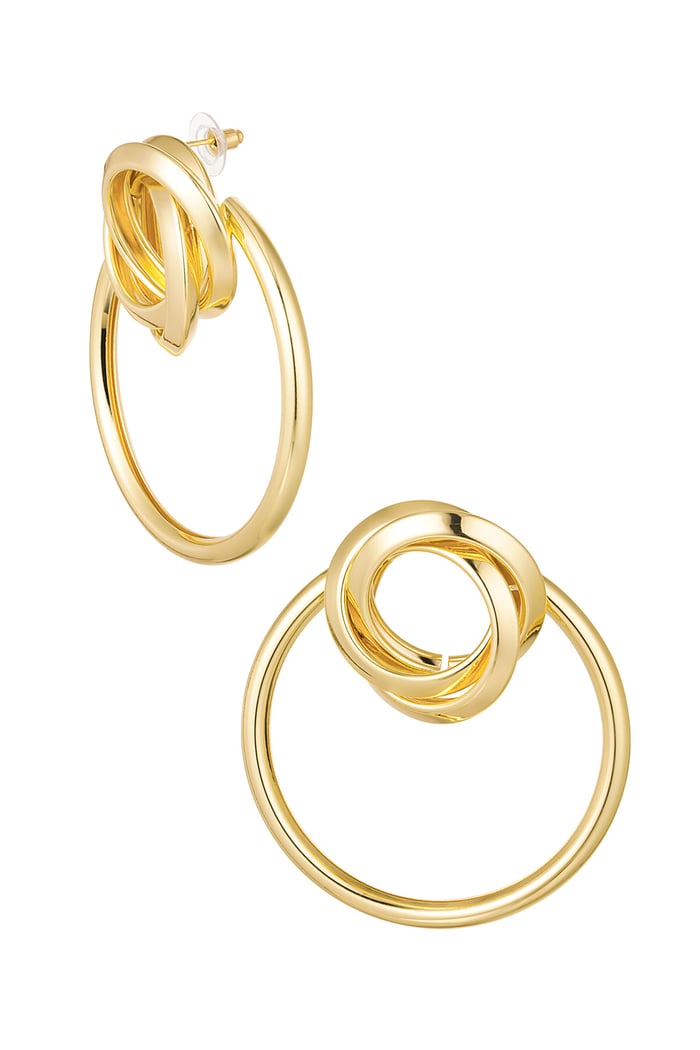 Earrings with a twist - Gold color 