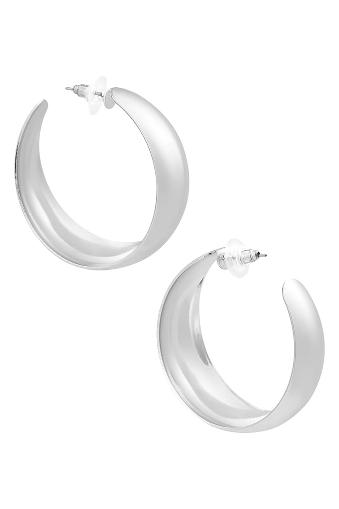 Earrings round shape - Silver Color color 