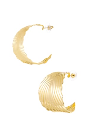 Earrings abstract - Gold color h5 