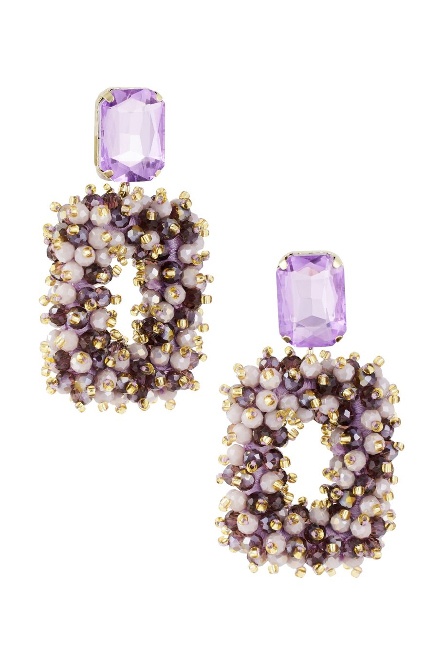 Glam party earring - red