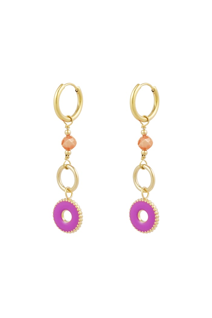 Earrings mystic mystery - fuchsia 