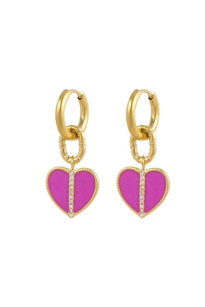 Earrings dancing dare - pink Gold color 