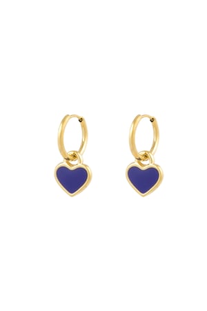 Earrings lover of life - blue Gold color h5 