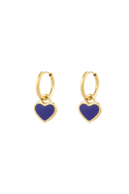 Earrings lover of life - blue Gold color 2